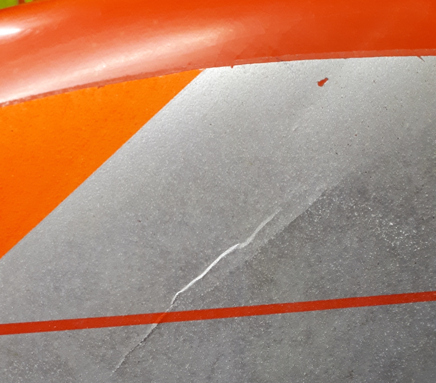 Closeup of surface damage.